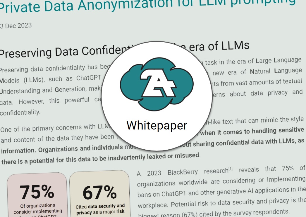 Private Data Anonymization for LLM prompting